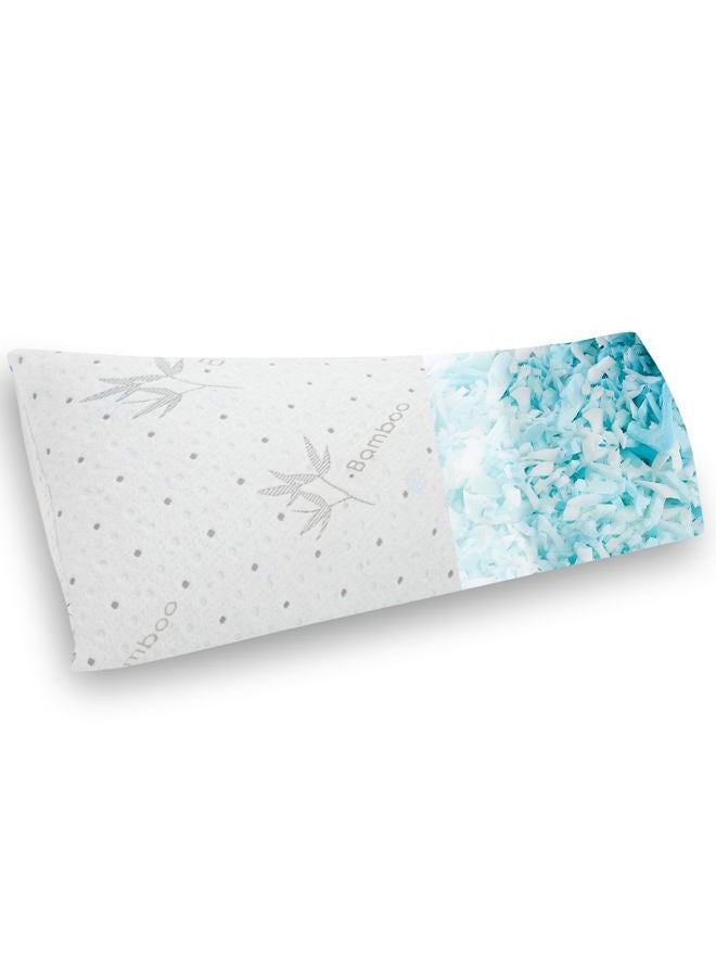 Dreamood Body Pillow Firmer 3200g 100% Shredded Memory Foam Body Pillows for Adults Side Sleeper Pregnancy Full Body Pillow 20x54 inch Adjustable with Washable Viscose Made from Bamboo Cover - Image 1