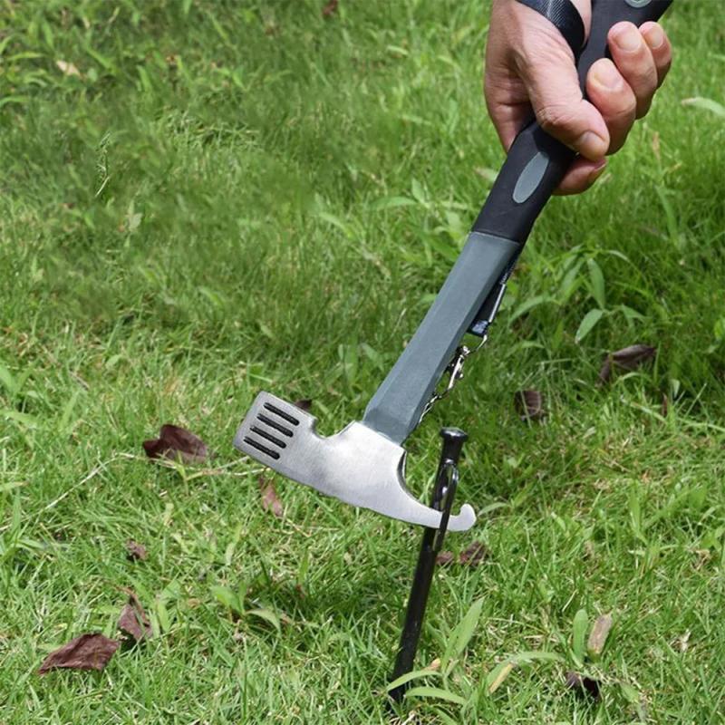 Camping Tent Stakes: 10 Pack 30CM High-Carbon Steel Forged Rust-Resistant Nails - Windproof Stable Ergonomic Portable Kit With Hammer for Outdoor Camping Beach Adventures - Image 5
