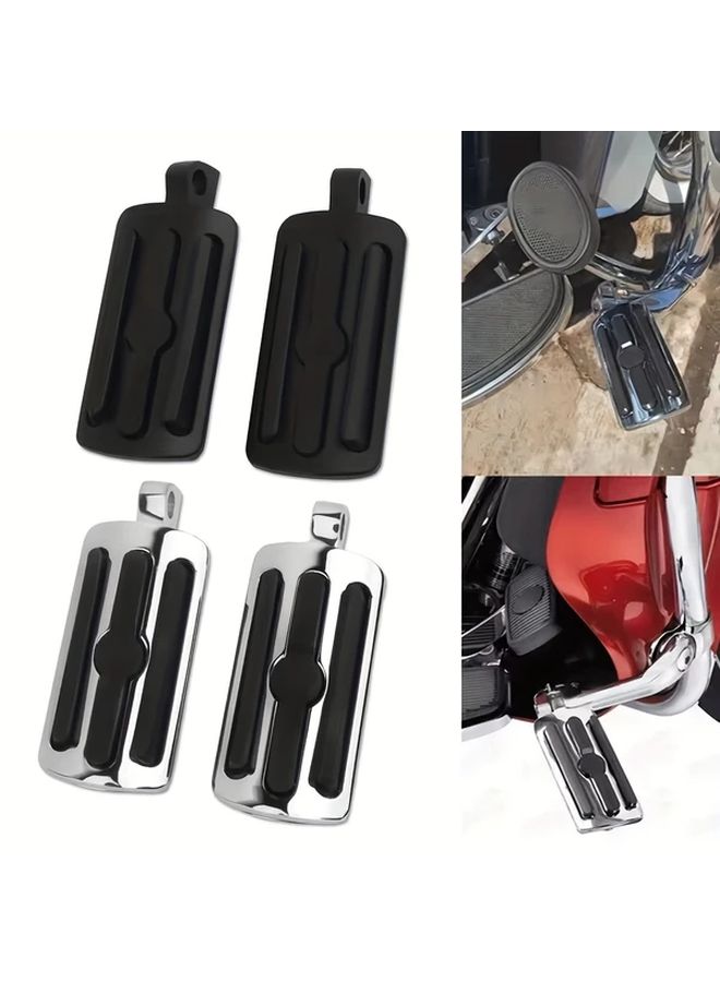 ملحقات تعديل قدم الدراجة النارية غير القابلة للانزلاق، بتصميم كلاسيكي، مناسبة لـ Sportster Dyna Road King، اللون الأسود. - Image 1