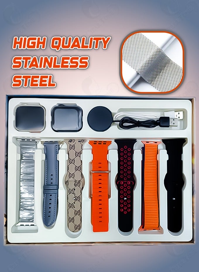 ATOUCH WT8 Ultra Max 2 Smartwatch Set – Dual Watch Pack | Health Monitor | Sport Tracking | Voice Assistant | iOS/Android Support | 7 Interchangeable Colorful Straps For Customization | Bluetooth 5.0 | Wireless Magnetic Charging - Image 3