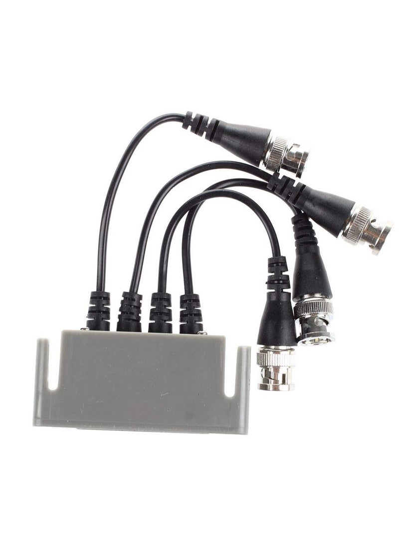 Excefore - For New CCTV 4 Channel Passive UTP Transmitter Video Balun BNC Male To UTP RJ45 CAT5 - Image 1