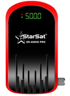 ستار سات SR-450HD ريسيفر فل اتش دي DVBS2 5000 قناة PVR واي فاي يدعم اسود احمر