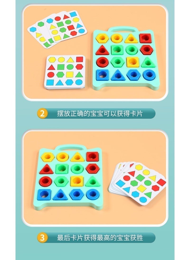 Geometric Shape Matching Puzzle - Educational Board for Toddlers, Shape Recognition & Pairing Game, Early Learning Montessori Toy for Kids Ages 4-6 - Image 5