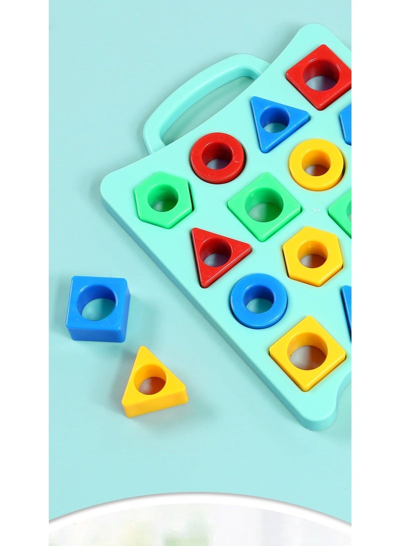 Geometric Shape Matching Puzzle - Educational Board for Toddlers, Shape Recognition & Pairing Game, Early Learning Montessori Toy for Kids Ages 4-6 - Image 2