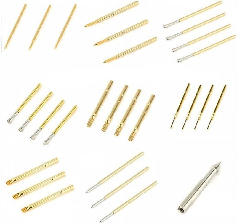 P125 H Size 100 Pcs Spring Test Probe Pogo Pin Set Gold Plated Brass Tube PCB Testing - Image 4
