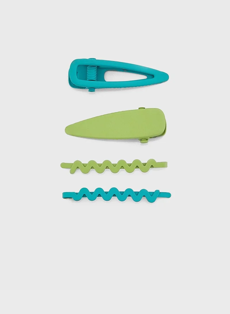 Ginger 4 Pack Bright Hair Clips