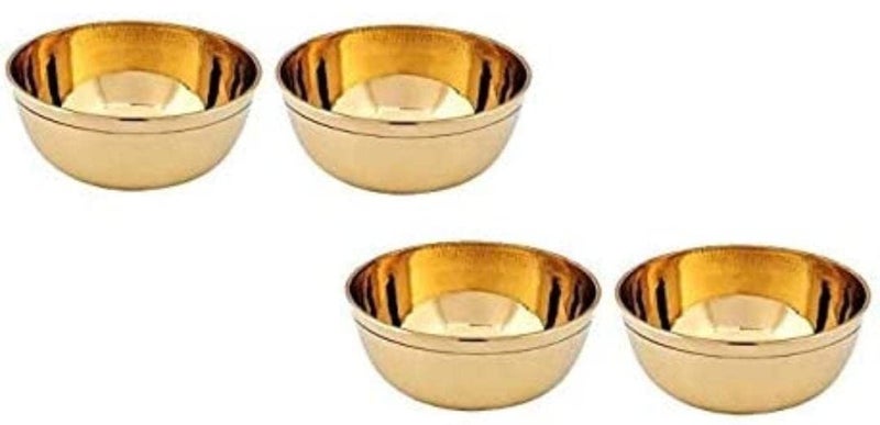 Anshraj Solid Brass Puja Katori Set of 6 for Home Pooja Temple Traditional Katori Bowl Round Diya Puja Katori Wati Small Bowl Decoration Items for Home Dcor Bhog Katori Capacity 35ml - Image 1