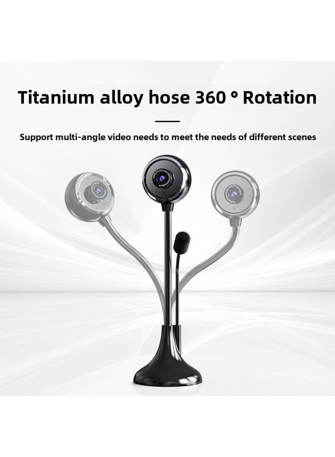 HD Computer Camera Desktop Notebook Home Usb External Network Class Dedicated Photography Headband Microphone-Color:Upgraded 1080p  - Image 5