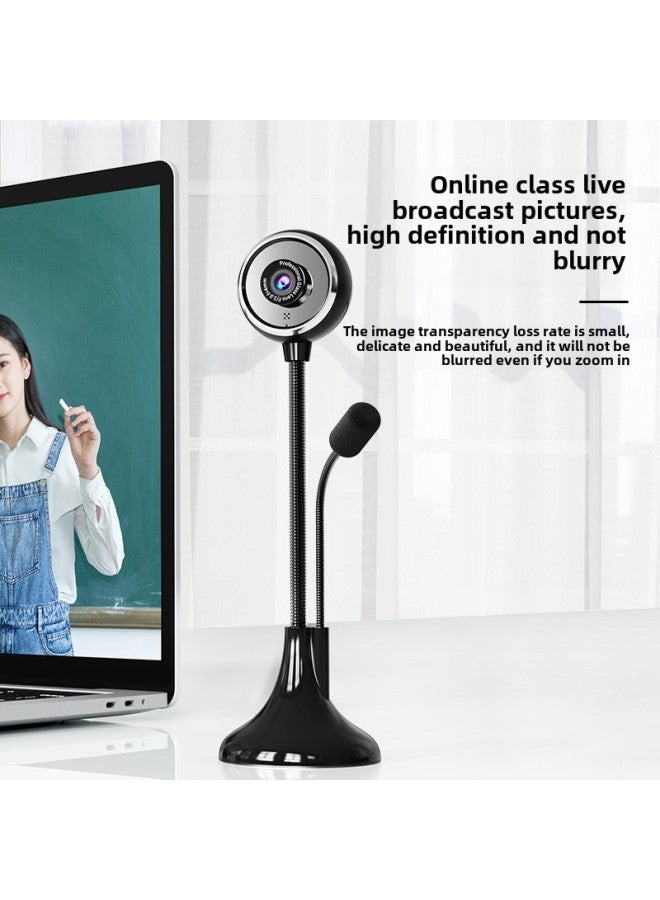 HD Computer Camera Desktop Notebook Home Usb External Network Class Dedicated Photography Headband Microphone-Color:Upgraded 1080p  - Image 3