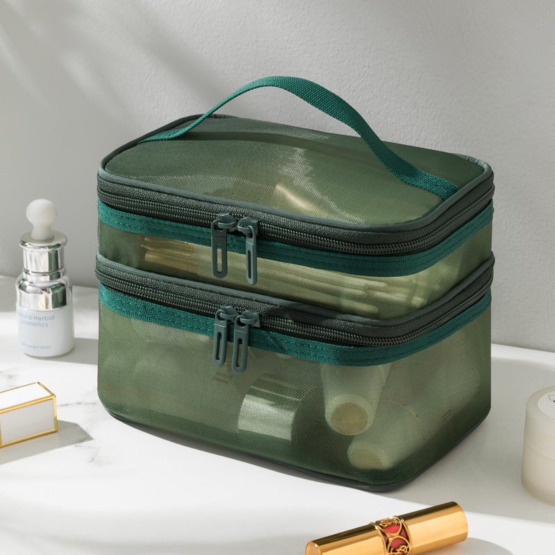 Multifunctional Simple Toiletry Bag Portable Large Capacity Cosmetic Bag Palace Style Cosmetic Storage Bag Small Printable Logo - Image 2