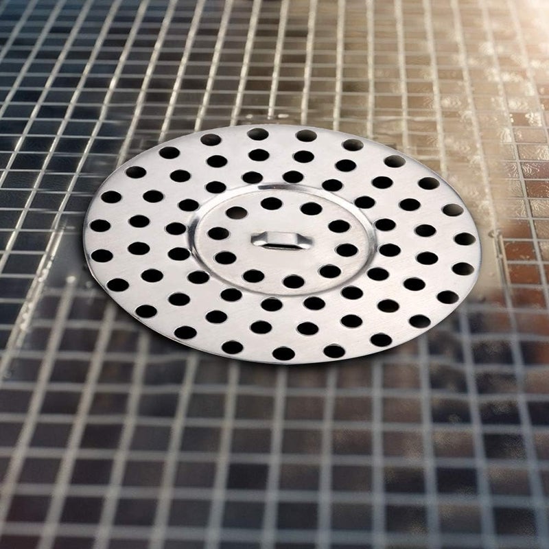 Shower Base, 9 x 9 x 1.8.5 cm in Diameter, Round Shower Floor Drain Made of Stainless Steel, Balcony Floor Drainage Channel - Image 4