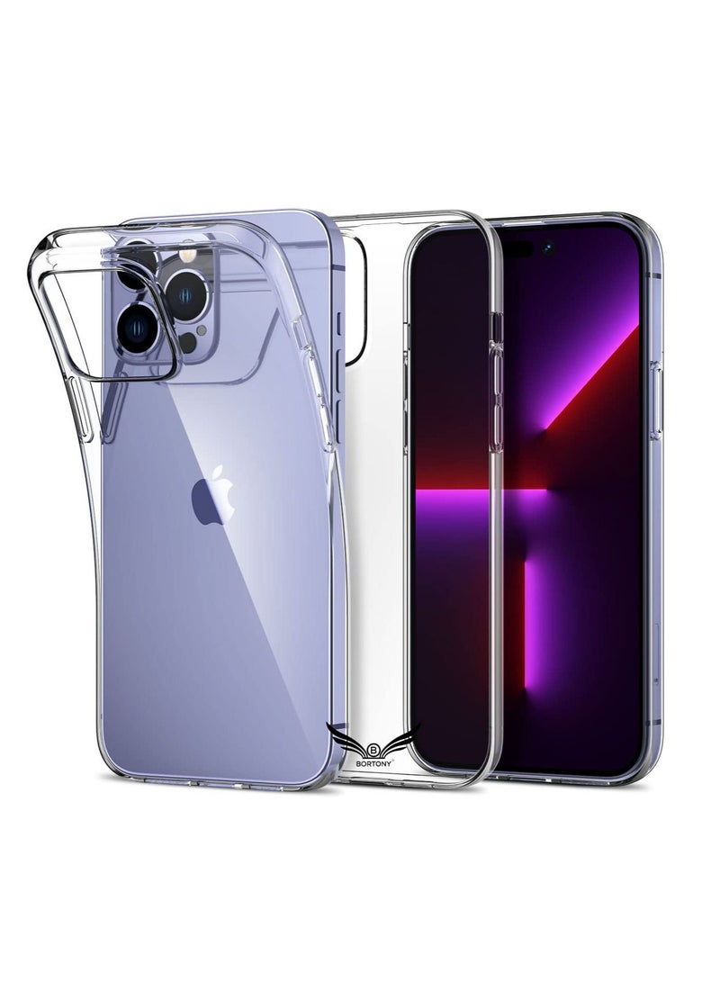 iPhone 14 Pro Case Cover Crystal Clear Shockproof Thin Silicone Yellowing-Resistant Slim Transparent Phone Case for Apple iPhone 14 Pro (6.1 inch) Clear - Image 1