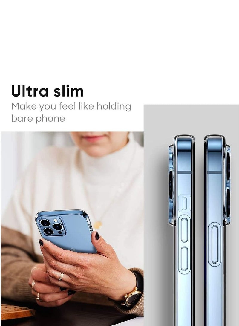 iPhone 14 Pro Case Cover Crystal Clear Shockproof Thin Silicone Yellowing-Resistant Slim Transparent Phone Case for Apple iPhone 14 Pro (6.1 inch) Clear - Image 2