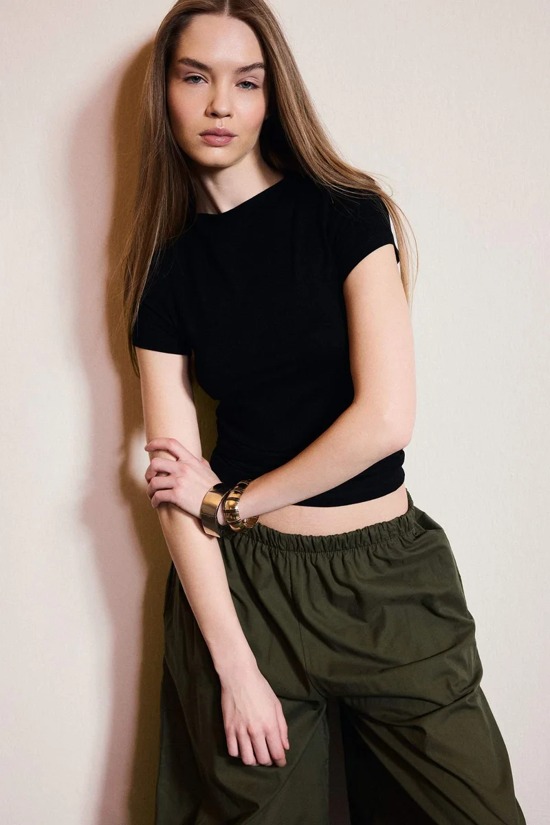 DeFacto Slim Fit Half Turtleneck T-Shirt