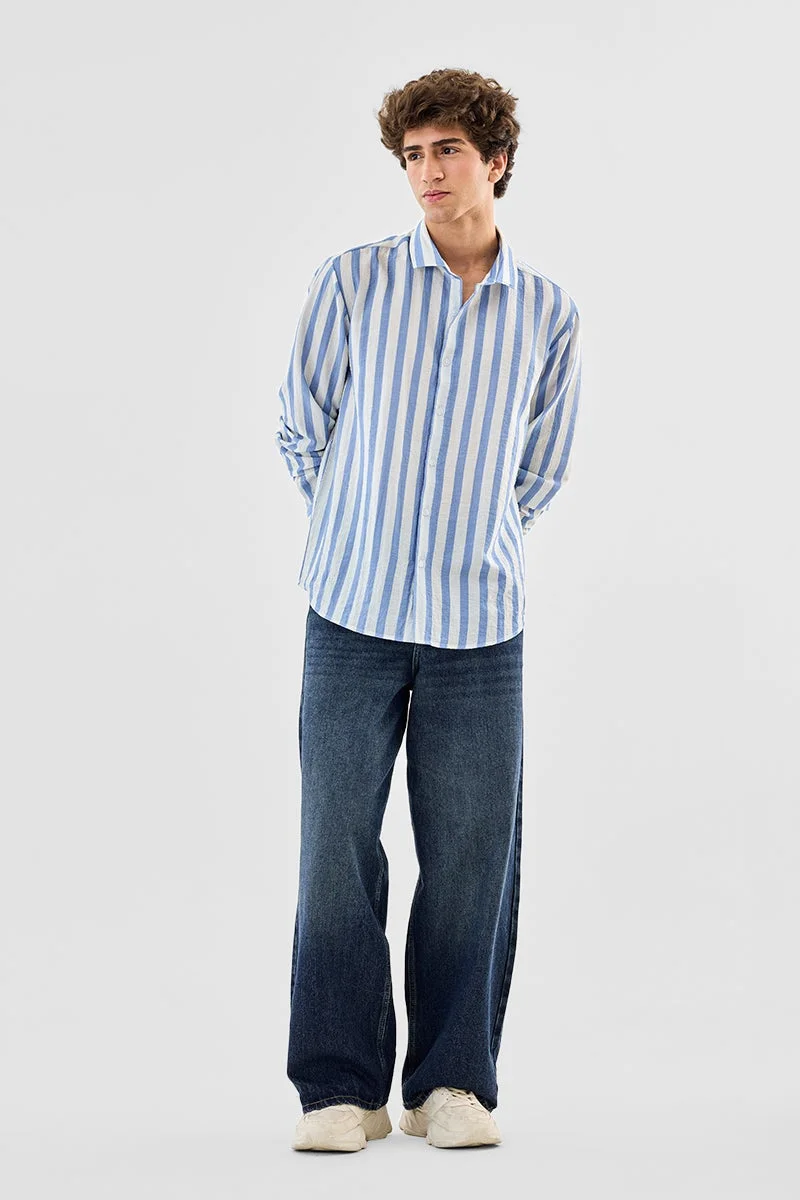 سنيتش قميص مخطط بقصة عادية