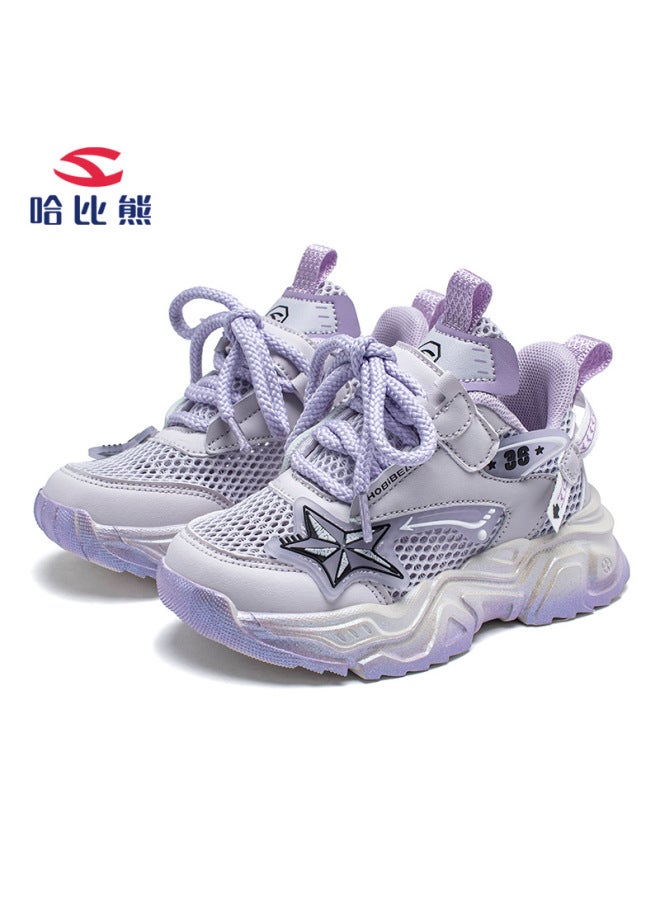 Habi Bear Single Net Summer Girls Sneaker Hook And Loop Hollow Mesh Girls School Running Shoes A Generation Of Hair