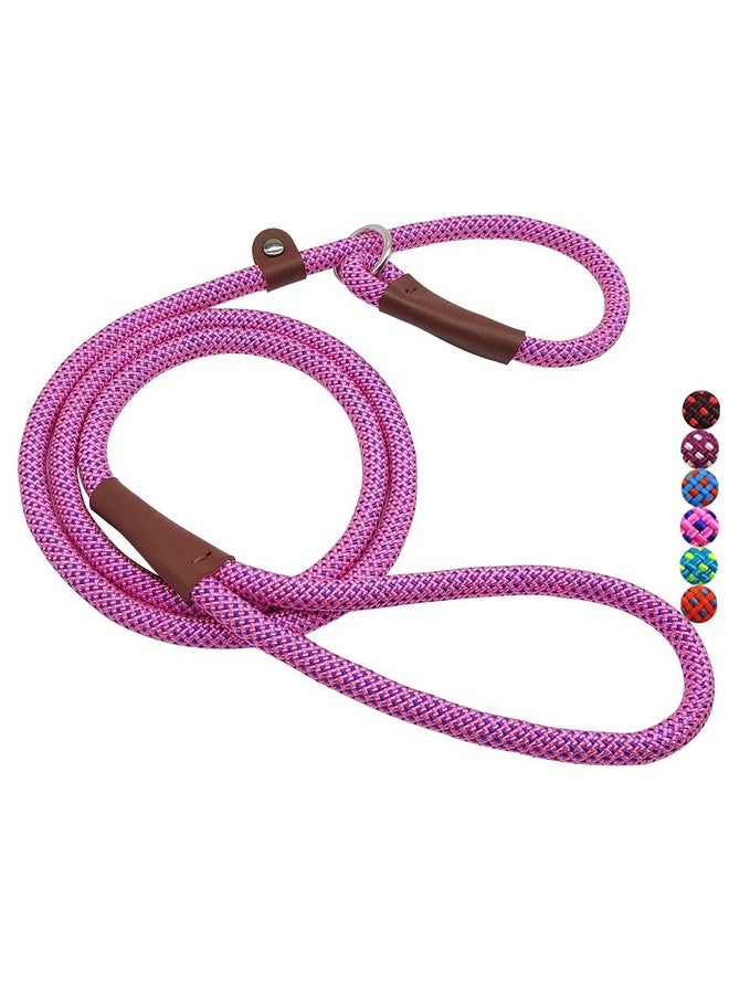 MayPaw Rope Dog Leash Slip Lead, 5 Ft Pet/Puppy Training Leash 1/4" Thin Nylon, Adjustable Pet Collar Lead for Small and X-Small Dogs