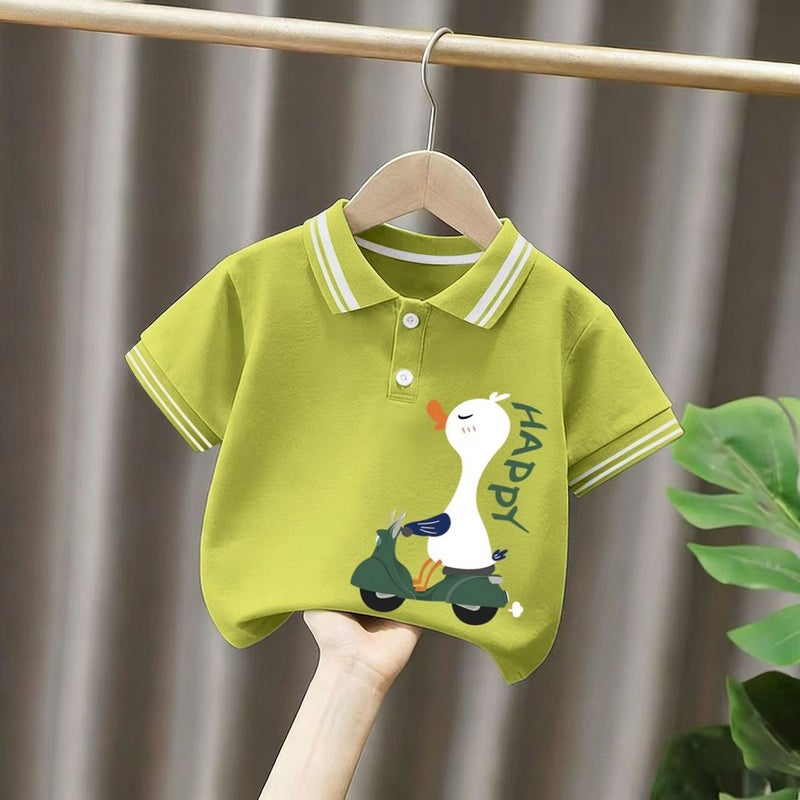 Boys'' Short-Sleeved Shirts, Summer New Style, Children''s Collared Shirts, Thin Boys'' Half-Sleeved Tops, Summer Fashion - Image 1