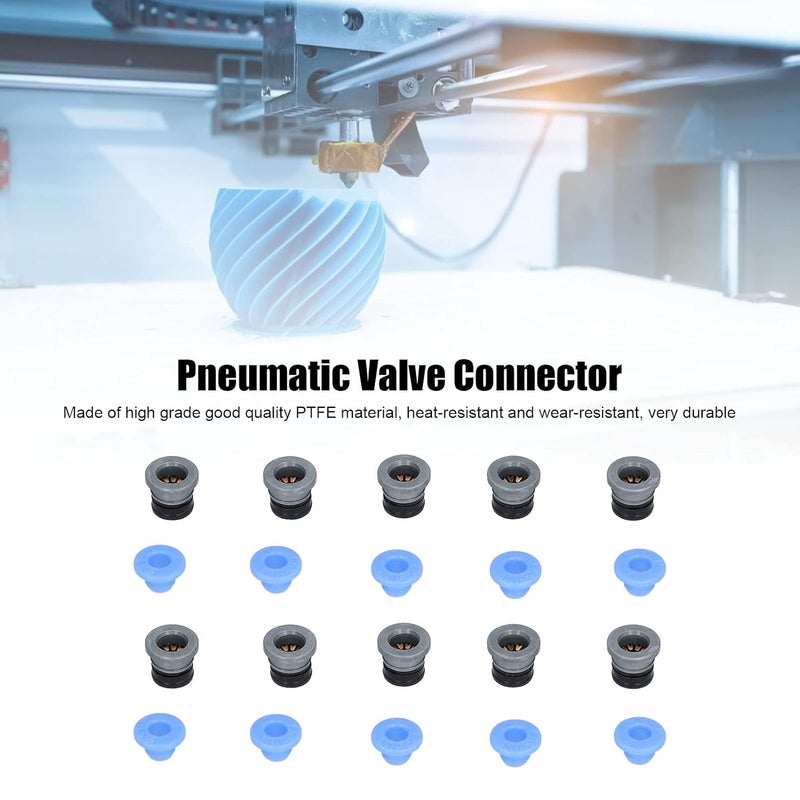 10 مجموعة رؤوس موصلات صمامات هوائية للمضخات، إكسسوارات طابعات ثلاثية الأبعاد PTFE ECAS04، موصلات صمامات هوائية متينة وسهلة الاستخدام للطابعات ثلاثية الأبعاد - Image 5