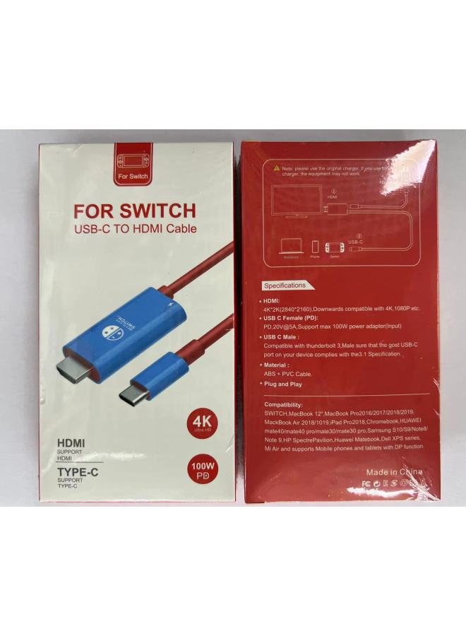 نيوترل محول نينتندو نوع سي USB 3.1 مع كابل شاشة 4K 30Hz للهواتف وأجهزة الكمبيوتر - Image 1