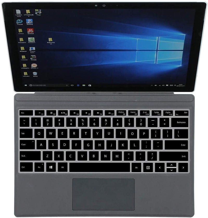 Oaky Premium Keyboard Cover Skin for Microsoft Surface Pro 6 2018 Silicon Keyboard Skin Protector US Layout - Image 5