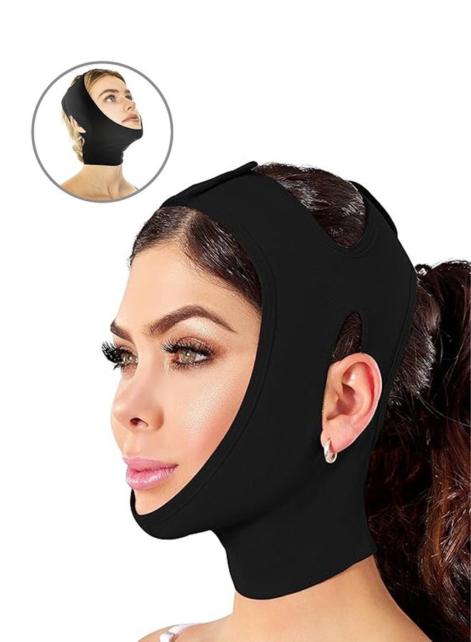 MXN Post Surgery Neck and Chin Compression Wrap Bandage for Women, Face Slimmer Jowl Tightening Face Lifting etc (L)  - Image 1