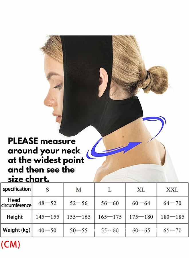 MXN Post Surgery Neck and Chin Compression Wrap Bandage for Women, Face Slimmer Jowl Tightening Face Lifting etc (L)  - Image 4