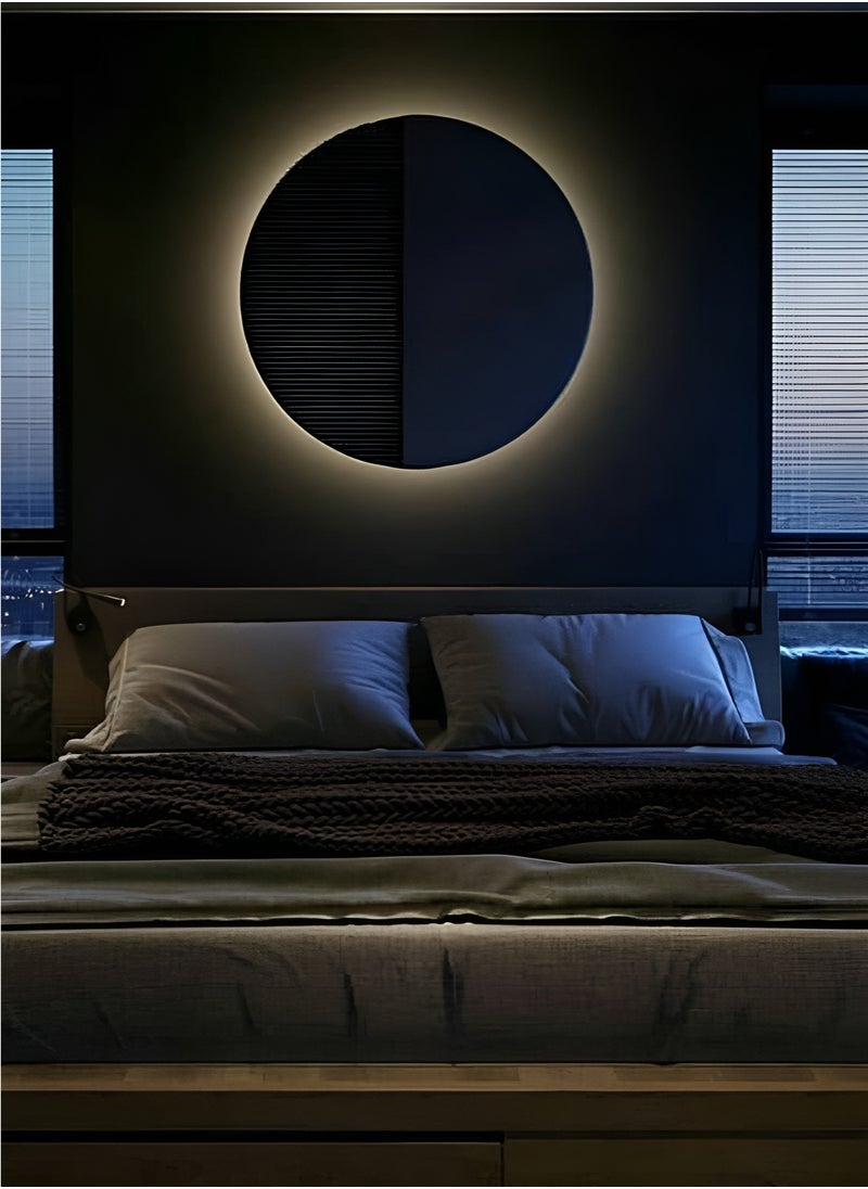 Furniture Factory Round Makeup Mirror, 70 x 70 cm LED Lighted Vanity Mirror for the Perfect Makeup Experience and a Modern Decorative Touch  - Image 2