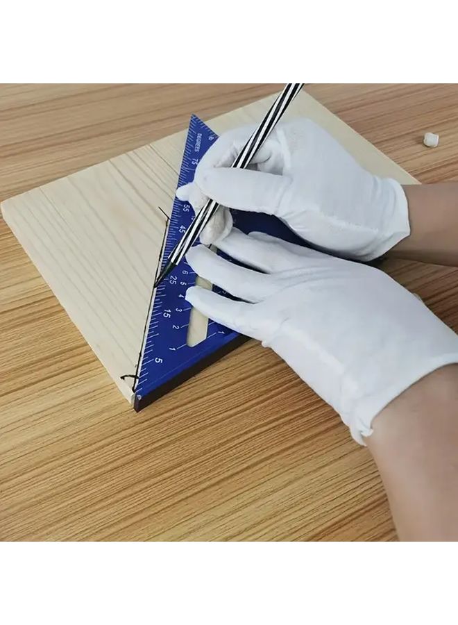 Mini Triangle Ruler 4 Inch Metric Set Square 90 Degree Angle cm Inch Scale Woodworking - Image 5