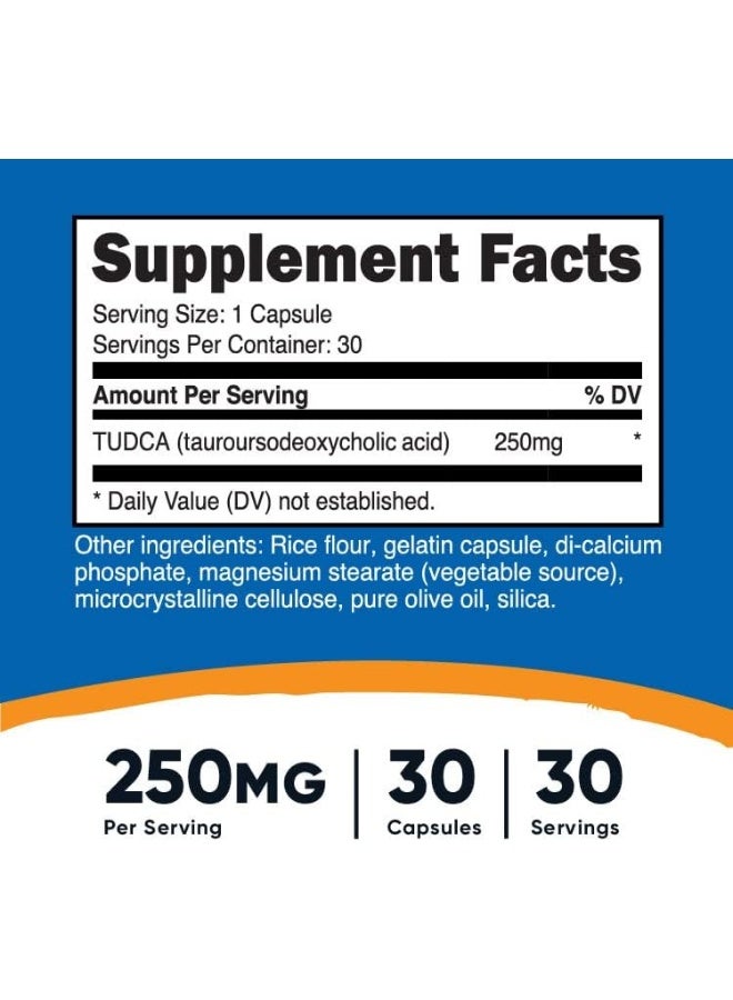 Nutricost Tudca 250Mg 30 Capsules Tauroursodeoxycholic Acid Gluten Free Non-Gmo - Image 4