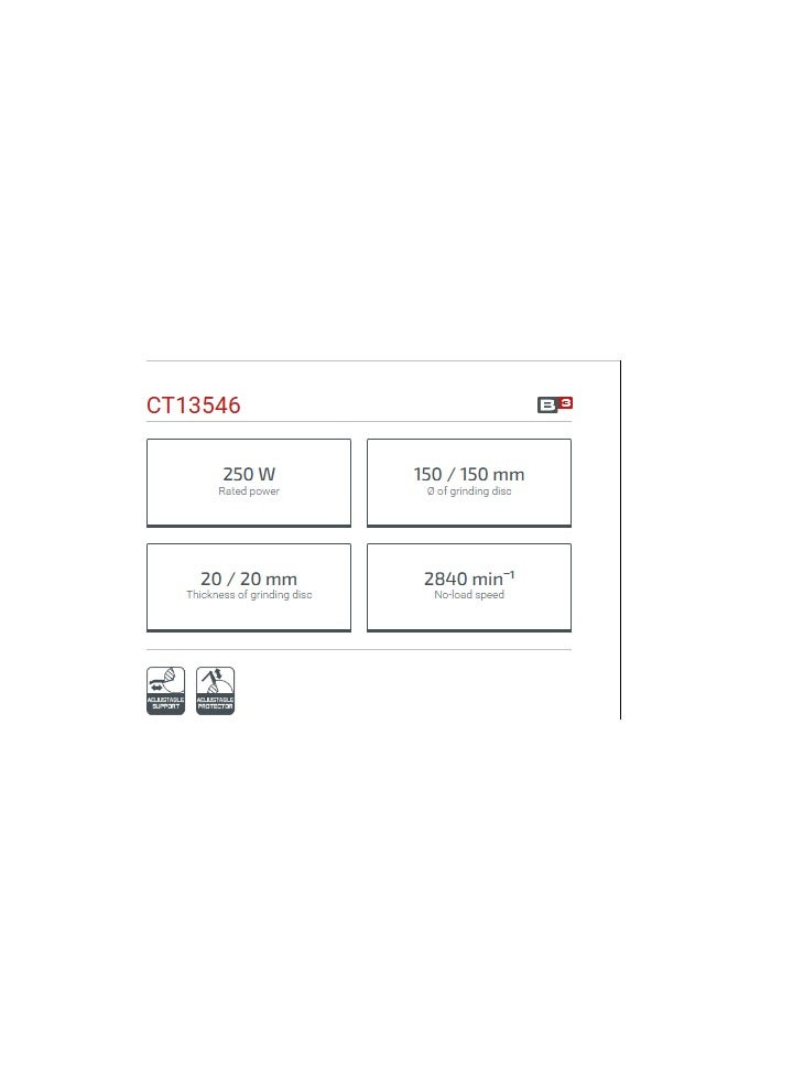 Crown ct13546 bench grinder, 6 inch, 150 mm - 250 watt - Image 3