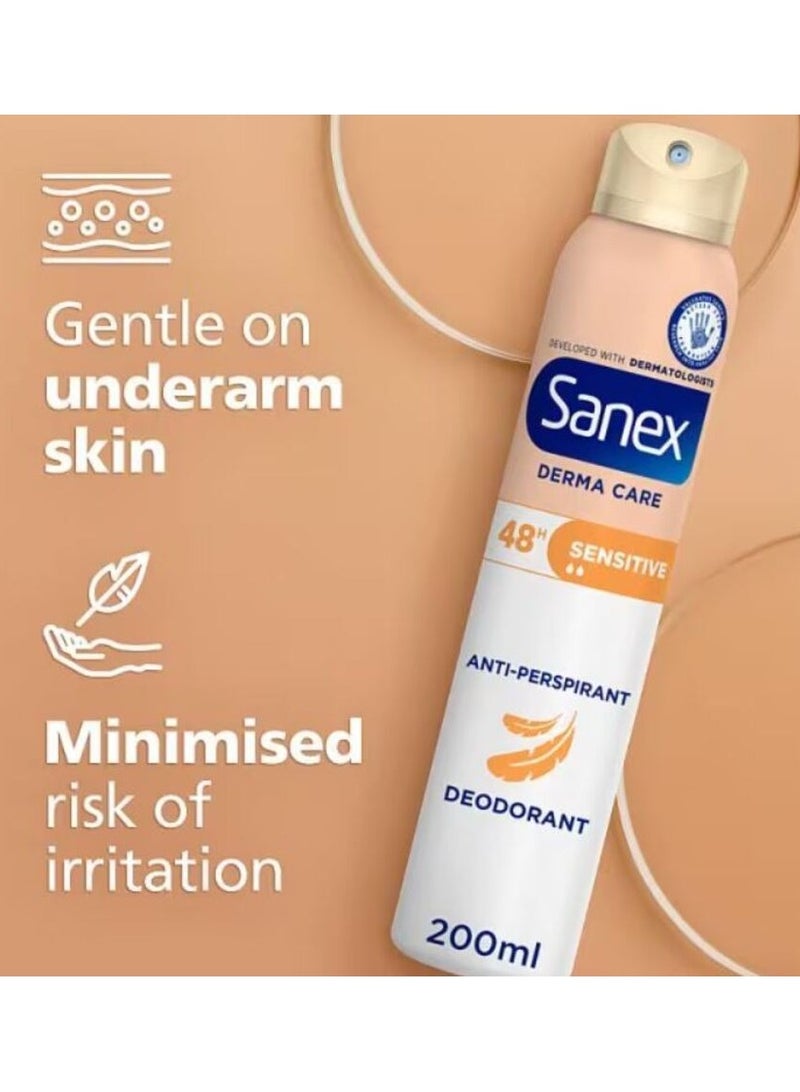 Sanex Derma Care Sensitive 48Hr Antiperspirant 200Ml - Image 3