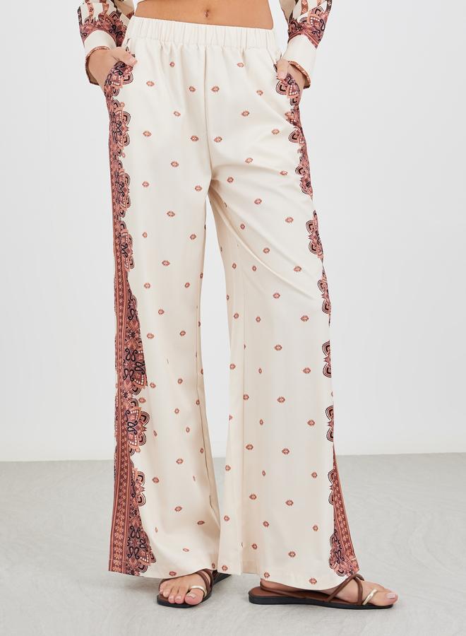 Styli Styli Printed Long Sleeve Shirt and Wide Leg Pants Co-Ords  - Image 5