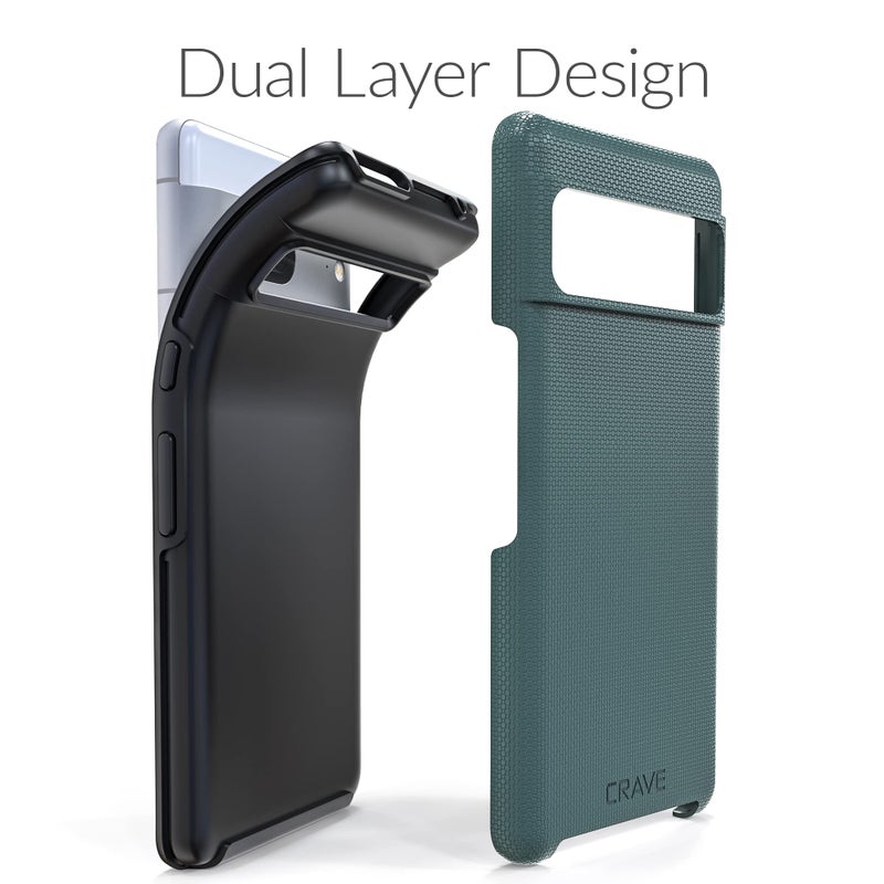 Crave Dual Guard for Google Pixel 7 Case, Shockproof Protection Dual Layer Case for Google Pixel 7 - Forest Green - Image 4