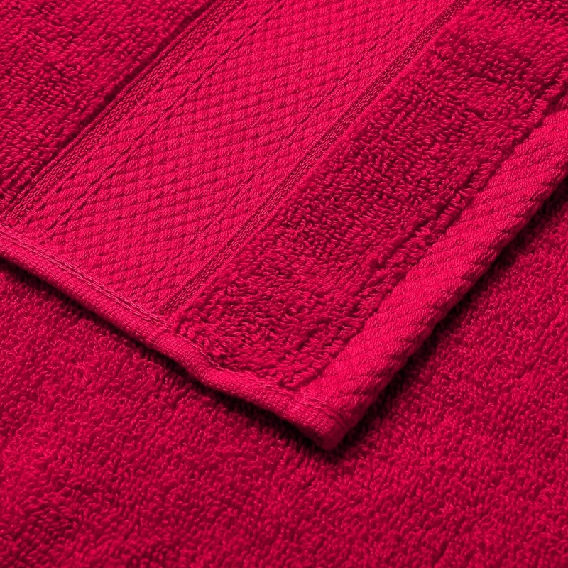 Spaces 100% Cotton Medium (40Cmx60Cm) | 550 GSM Dobby Solid Hand Towel (Tango Red)- Econova - Image 3