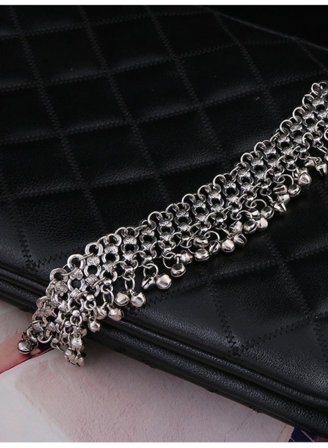 اليشمك خلخال على شكل سلسلة عصرية بتصميم تراثي، لون سادة - Image 2