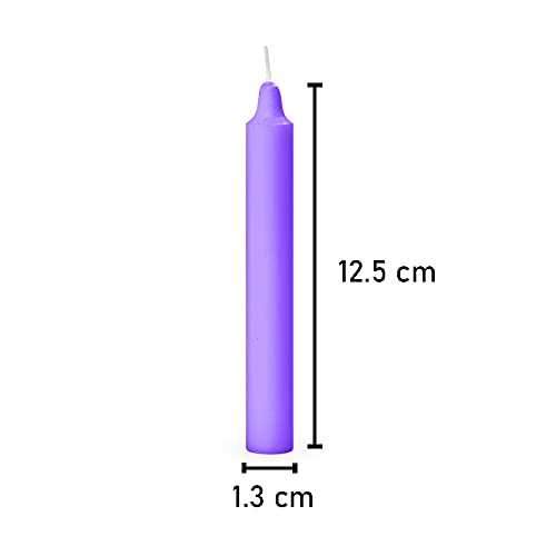 Aura Decor Unscented Pure Wax Stick Candle Pack of 20 (Purple) - Image 3
