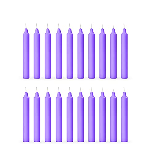 Aura Decor Unscented Pure Wax Stick Candle Pack of 20 (Purple) - Image 1