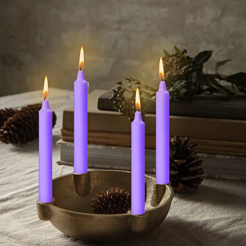 Aura Decor Unscented Pure Wax Stick Candle Pack of 20 (Purple) - Image 5