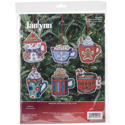 Janlynn Corp. Counted Cross Stitch Kit, Coca Mug Ornaments - Image 4