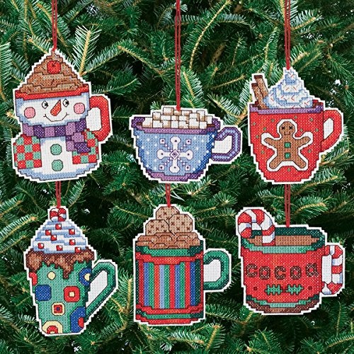 Janlynn Corp. Counted Cross Stitch Kit, Coca Mug Ornaments - Image 2