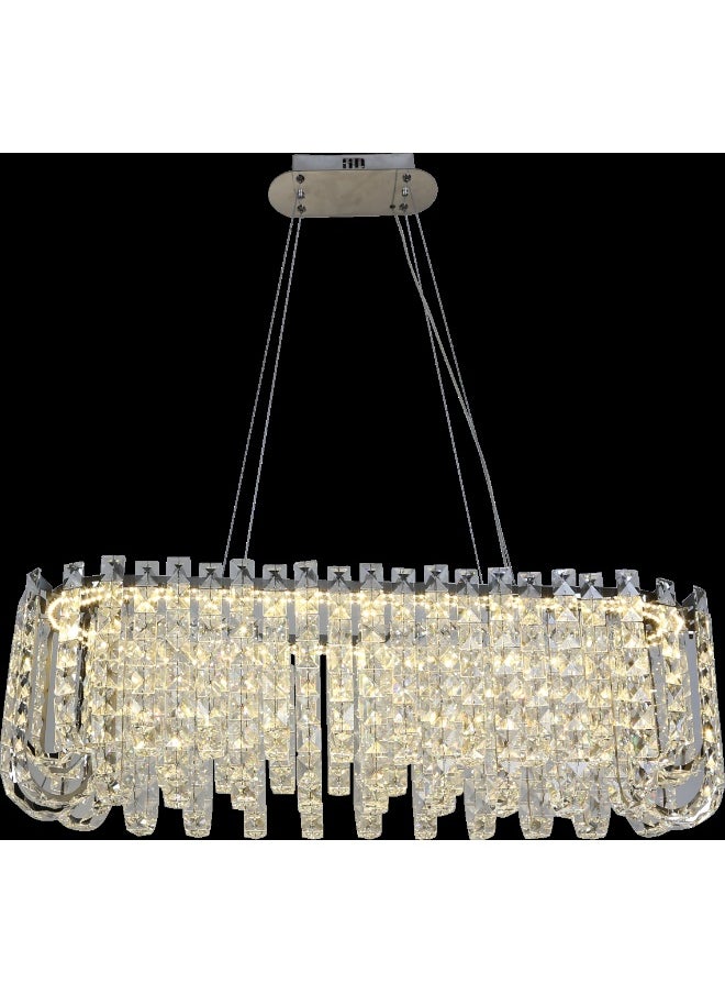 Hummer Modern silver chandelier with 3 lights, 65 watts, width diameter 80 cm  - Image 2