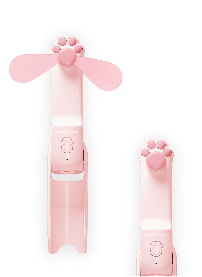 Litus - Portable-Handheld Mini Fan, USB Rechargeable 1500mAh, Cat Paw Shaped with Power Bank & Flashlight Functions, Ideal for Travel and Outdoor Activities - Image 1