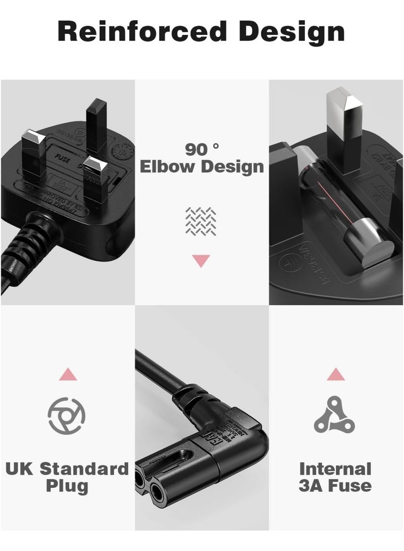 general Right Angle 1.5M Power Cable - Compatible with Samsung, LG and Panasonic TVs - Image 3