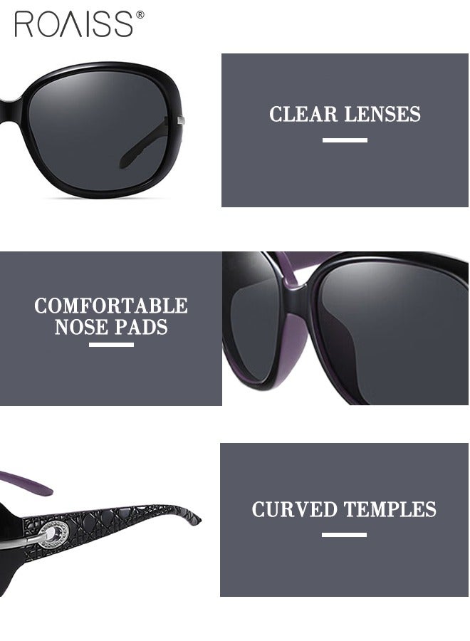 roaiss Polarized Sunglasses for Women Trendy Oversized Big Women's Sun Glasses UV Blocking - Image 5