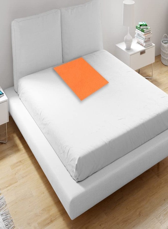 Mopak Decor Baby Dry Sheet/Urine Sheet/Diaper Free Sleeping Mats/Mattress Protector/Bed Protector Adult Sheet- Medium Size/Orange (Pack of 1), 28 INCH X 40 INCH - Image 3