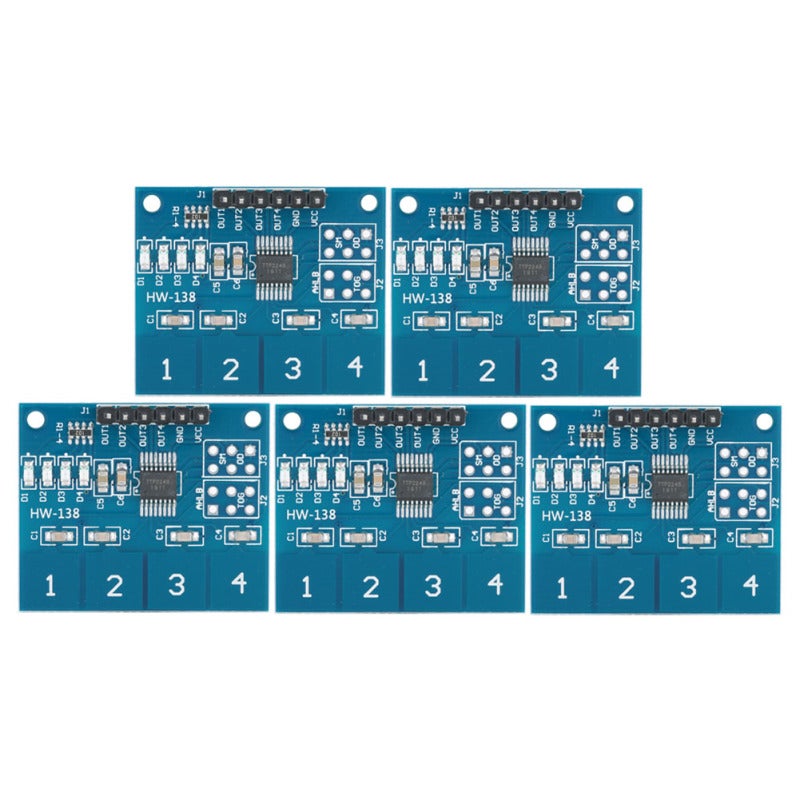 5Pcs Touch Switch Module TTP224 Capacitive 4 Channels Digital Sensor Electrical Equipment - Image 1