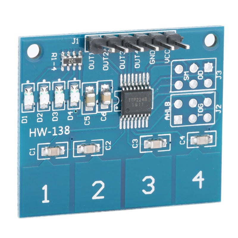 5Pcs Touch Switch Module TTP224 Capacitive 4 Channels Digital Sensor Electrical Equipment - Image 3