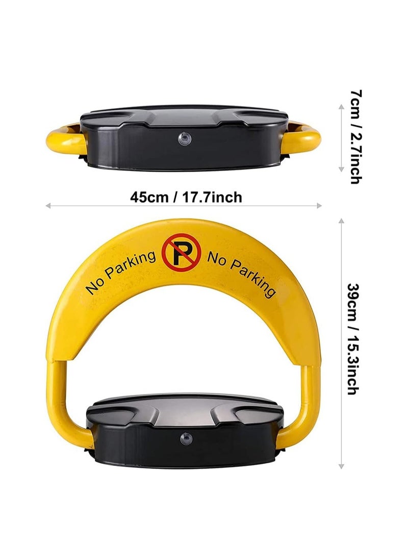 Generic Waterproof Automatic Parking Space Lock with Remote Control – 180° Anti-Collision Parking Barrier, Black & Yellow Parking Blocker for Secure Parking, Durable and Easy to Use  - Image 2