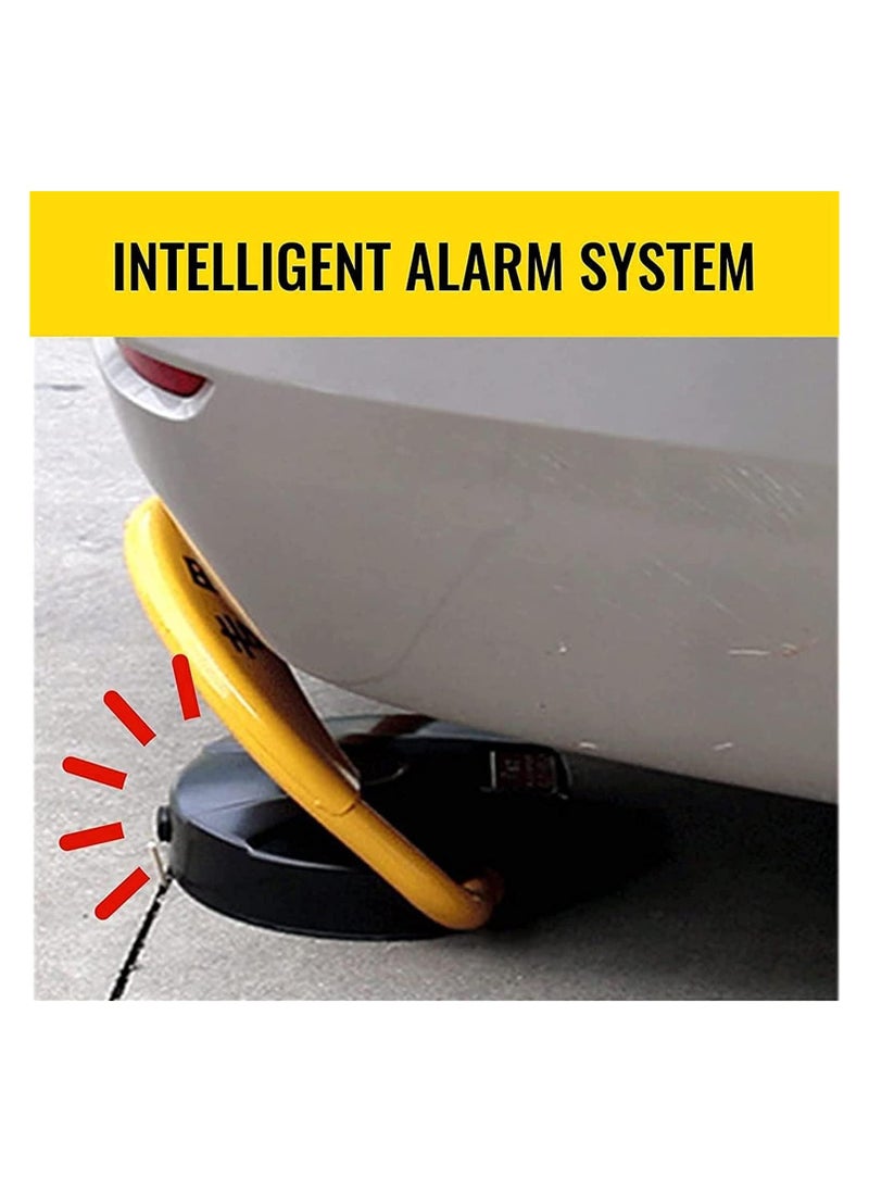 Waterproof Automatic Parking Space Lock with Remote Control – 180° Anti-Collision Parking Barrier, Black & Yellow Parking Blocker for Secure Parking, Durable and Easy to Use